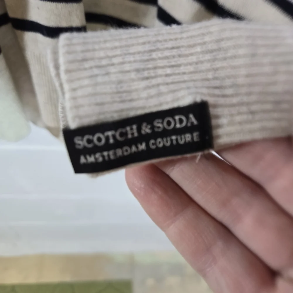 Scotch & Soda striped cotton blend long sleeve sweater